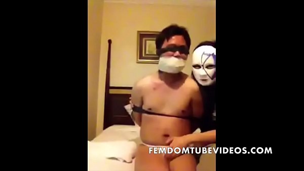 Mistress tied up Her and humiliates him