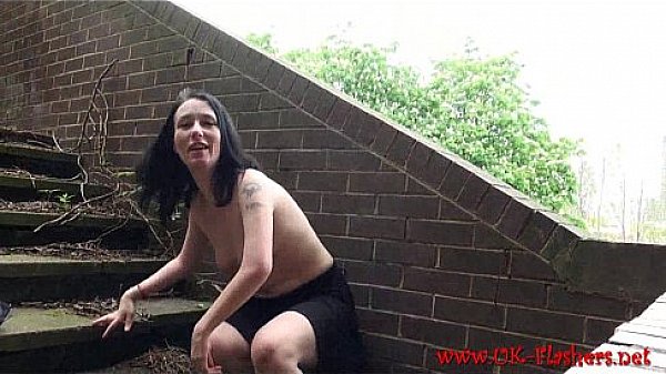 Flashing amateur babe Fae Corbins public masturbation and voyeurism outdoors