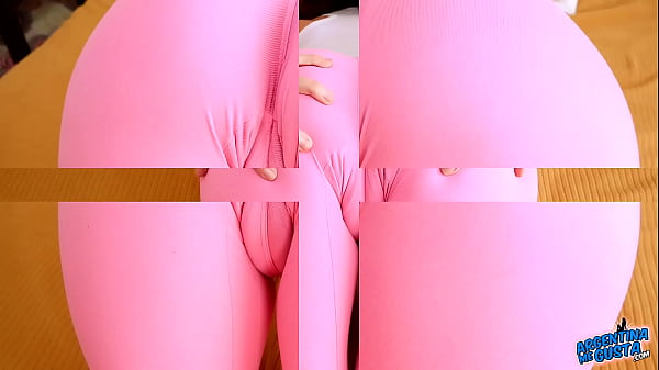 Big Bubble Butt Latin Teen Wearing Lycra-Spandex Leggings & a Fat Camel-toe  