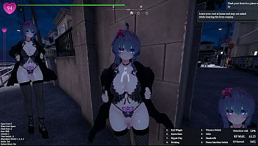 Secret Flasher Manaka Gets Hunted In Town  