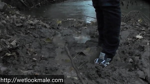 Playing in mud in adidas