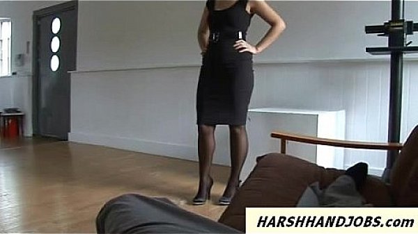 Classy blonde slaps dick quite harsh