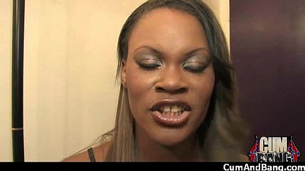 Ebony slut group fucked and facialized 7  
