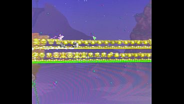 Es mi mundo de terraria chido y ac&aacute; bien pasado de lanza  