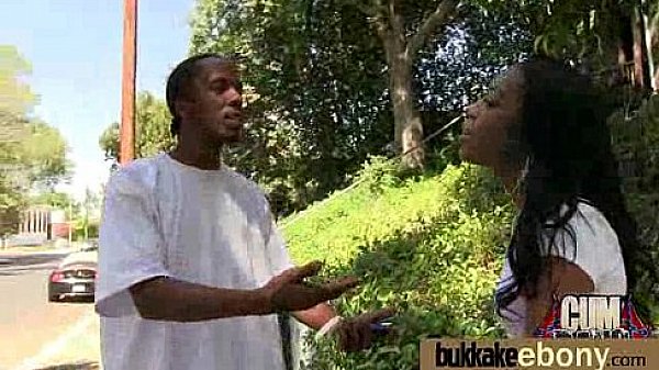 Ebony Babe Sucks Group Of White Guys 6