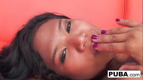 Hot babe touches herself