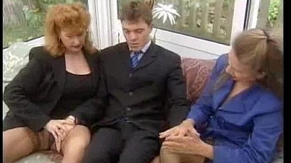 two businesswoman fucking a businessman