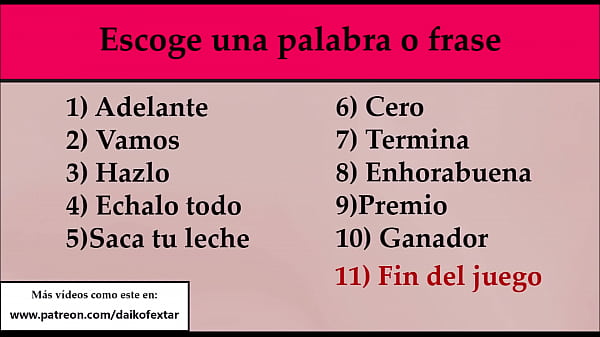 Juego para masturbarse - Elige un numero y espera el resultado.