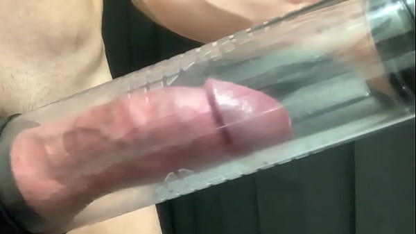 Penis pump cum shot