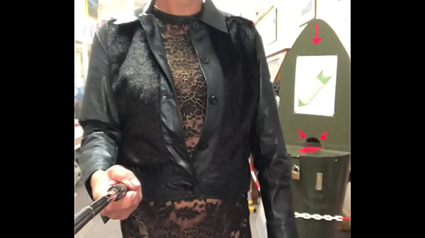 see through dress in  museum