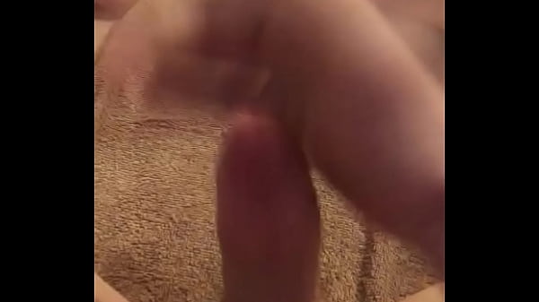 Guy cumming in the bathroom  