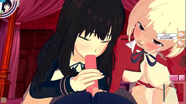 【Spider Lily Nishigi CHISATO&times;Inoue TAKINA】POV 3P HENTAI oppai multiple play【ice recoil】pretty cute RICORICO boobs nipple melon