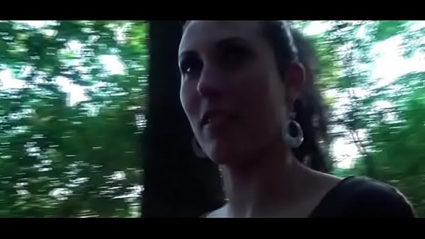 Intense outdoor sex with horny brunette  