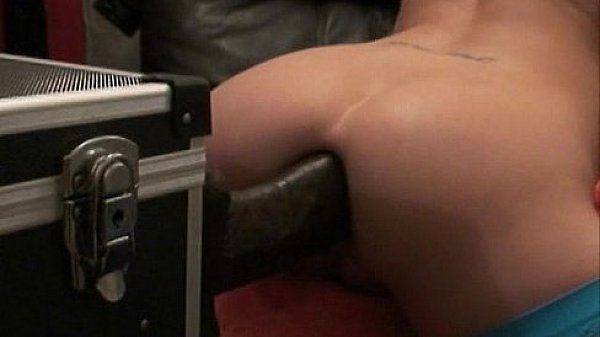 Girl gets strap on inside both holes 