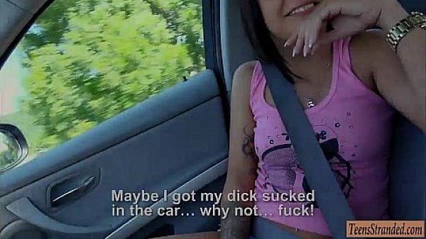 Adorable teen Angelina Wild boned by stranger in countryside