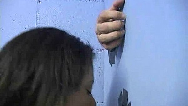 Horny Lady Enjoys Gloryhole Cocksucking Interracial 2