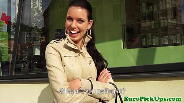 Pulled beauty outdoor rammed from behind