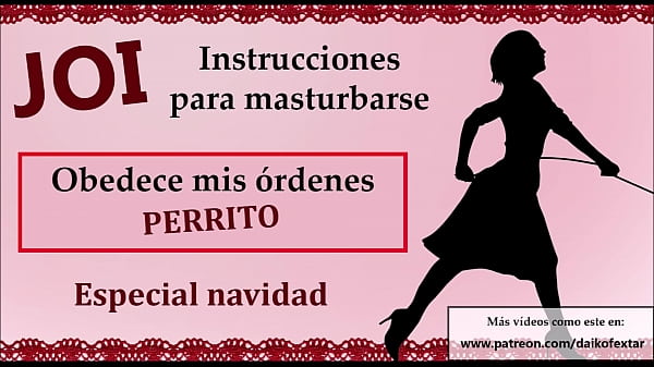 Instrucciones para masturbarse como un perro con mi voz. 