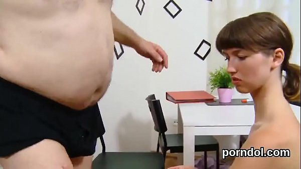 Cute bookworm gets teased and banged by her aged 