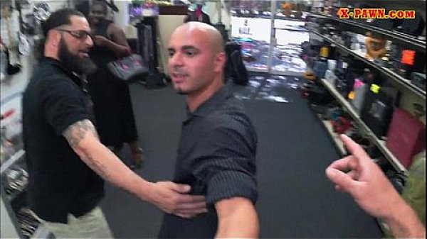 Hot brunette wife fucked in the backroom to earn extra money