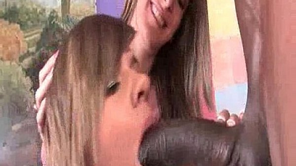 Blonde Taking Turns Sucking Black Cock