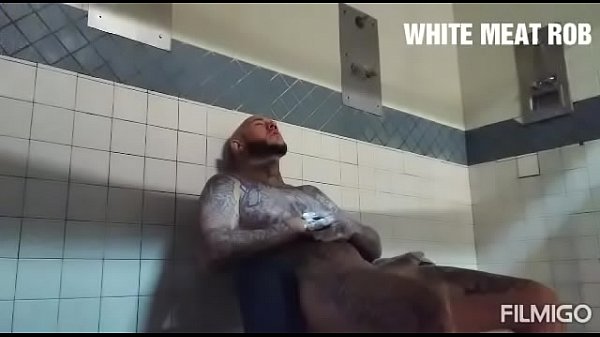 Jailhouse masturbation,  White guy, big dick, cum shot