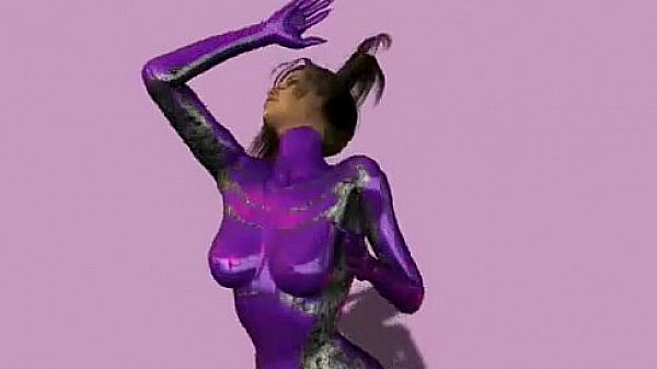 Big tits 3d cybergirl with pigtails teasing