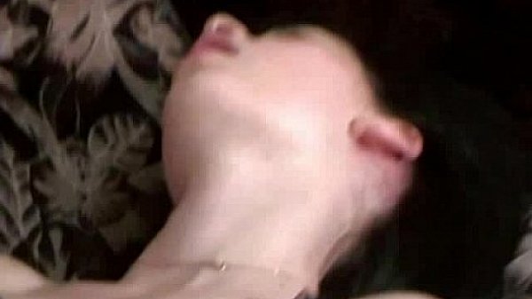 Gothic gurl fingering on a couch  