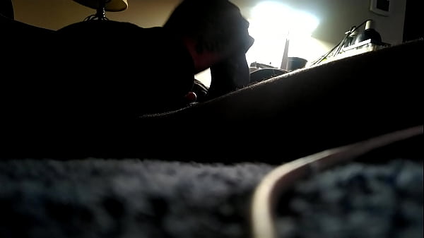 Stroking big black cock