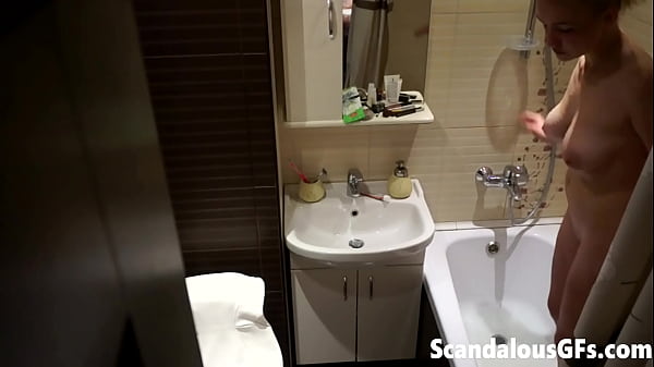 My naked girlfriend washing up in the bathroom is exactly what you need to stroke one out  