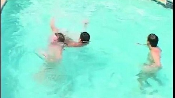 All holes loading threesome with naughty muscled studs outdoors 