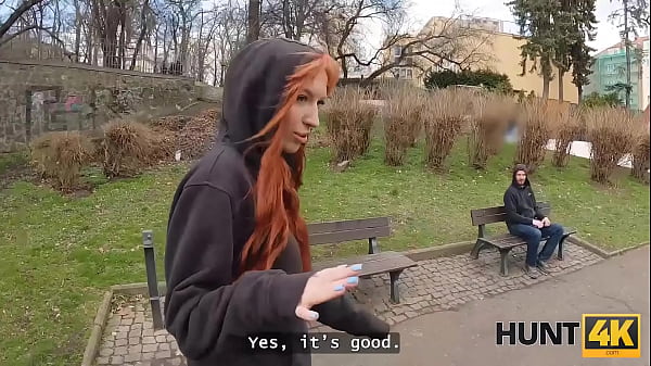 HUNT4K. Don't cum inside my tight pussy?. Hot sex with Lilly Mays