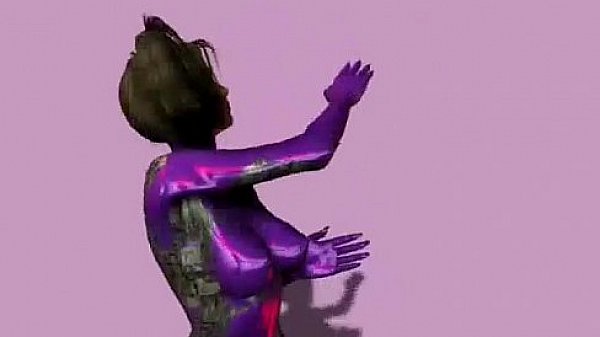 3d cyber girl with huge tits and pigtails