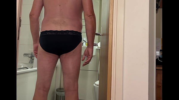 Old man in panties wanks  