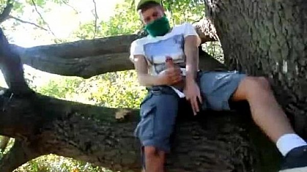 Young Guy Jerk off in a wood