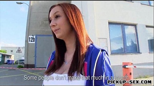 Busty amateur Czech slut Veronika pussy pounded in public