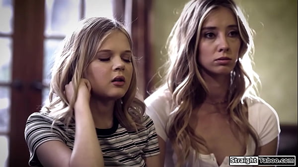 College counselor thinks theres some sexual tension between these teens and suggest they lick ifo him.The small tits blondes suck off the pervs cock  