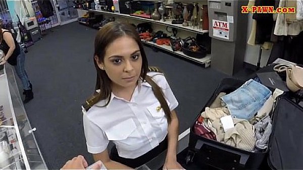 Sexy latina nailed by horny pawn keeper in his pawnshop