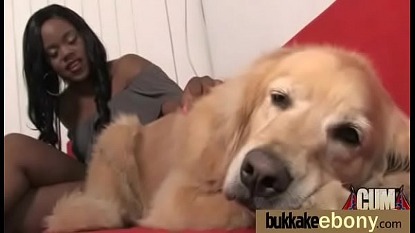 Interracial bukkake sex with black porn star