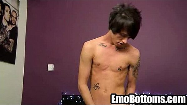 A sexy big cocked emo twink is masturbating