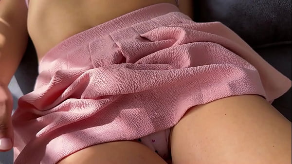 stepbrother fuck rubbing panties and shaved cunt  and creampie orgasm closeup