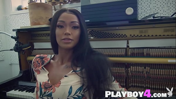 Amazing black model Harley Dean showed her perfect body and enjoyed posing for the Playboy  