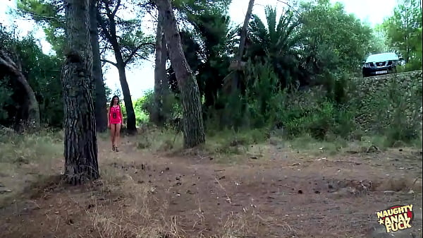 An outdoor anal is her favorite and she fucks wearing nothing but high heels  