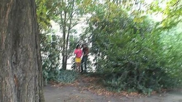 Horny couple get naughty in the public places