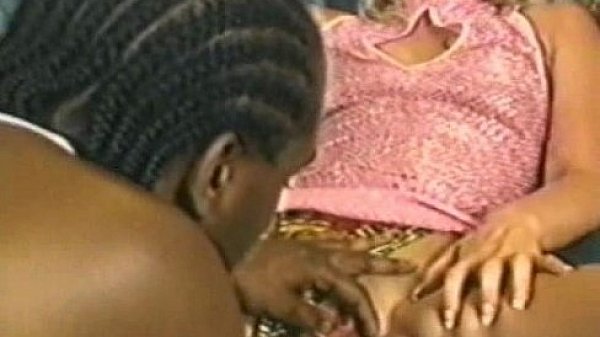 Nasty blonde sucks black dick  