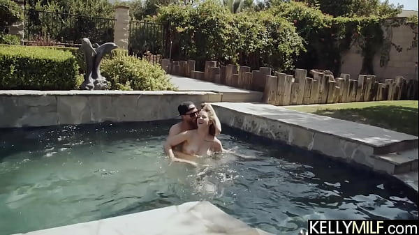 Ryan isn't going to let a topless girl in his pool without taking full advantage of the situation