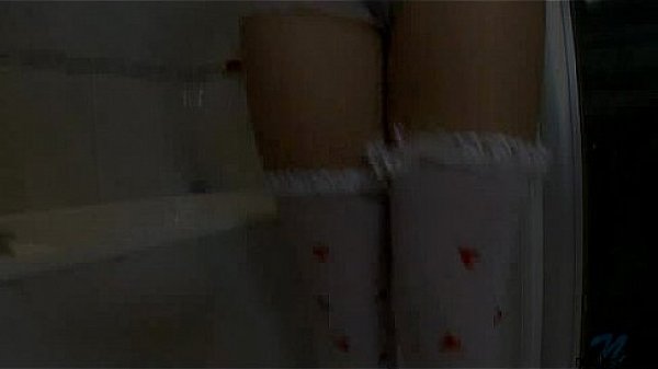 Watch this sexy young spinner masturbate her tight pussy with the shower head.  