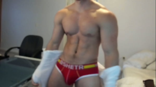 Stud Tearing his tight tshirt off