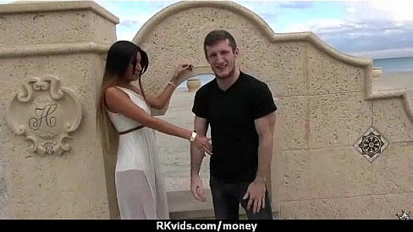 Tight teen fucks a man in front of the camera for cash 25