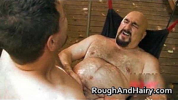 Huge stiff rod in big tight hairy ass gay video 